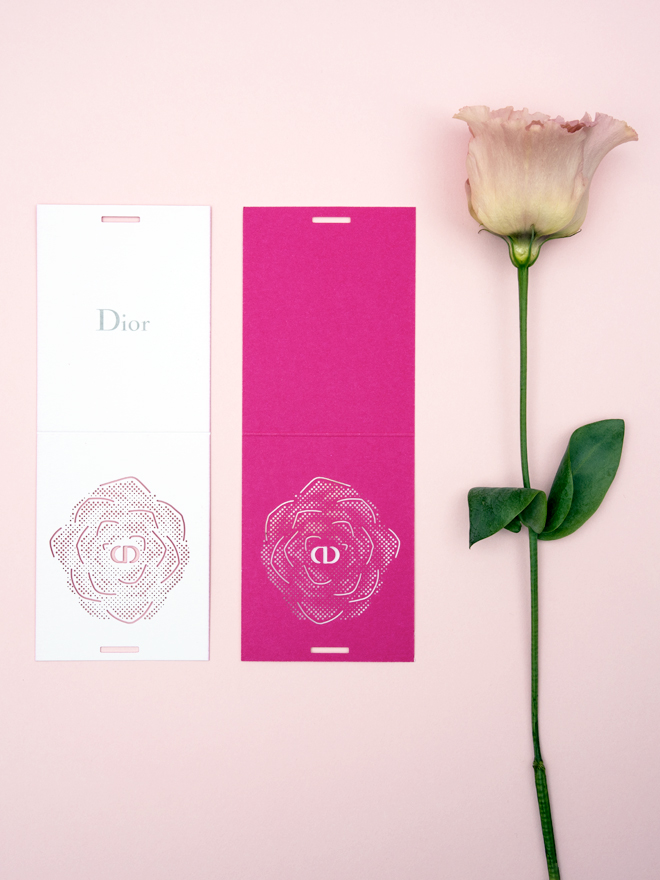 Les Petites Mouillettes : La rose de mai pour Dior blotter à parfumer